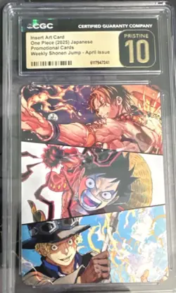 Luffy (Promotional Cards Insert Art Card) 2025 Bandai CGC Pristine 10 One Piece - Image 1