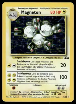 Pokemon Cards Magneton 11/62 Fossil Holo Rare NM EBAY LIVE FRIDAY - Image 1