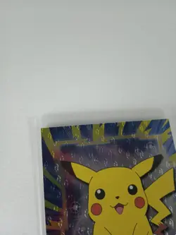 PIKACHU Pokemon TOPPS Card #25 TV Animation Black Logo - Silver Foil NM - Image 5