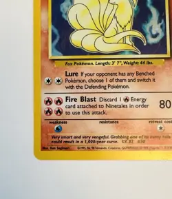 Ninetales 12/102 Base Set Shadowless Holo Rare 80 HP Pokemon TCG Card 1999 - Image 4