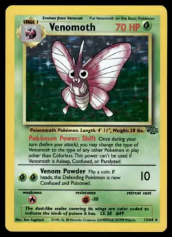 Pokemon Cards Venomoth 13/64 Jungle Holo Rare NM EBAY LIVE FRIDAY - Image 1