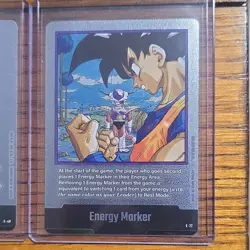 Dragon Ball Super Card Game Son Goku Frieza Energy Marker Foil E-77 NM - Image 1