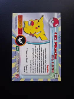 Pikachu #25 Topps Green Label TV Animation Edition NM Vintage Pokemon Card - Image 3
