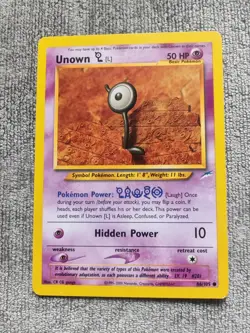 Unown L 86/105 Neo Destiny Pokemon Card Unlimited NM/LP WOTC 2002 Vintage - Image 1