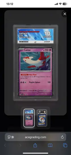 ACE 10 Latias 139 Black star promo 2024 Pokemon TCG GEM MINT pop 11 - Image 1