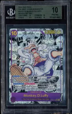 Monkey.d.luffy Manga Art Sec OP05-119 PRB01 The best BGS 10 Gold Small crack - Image 1