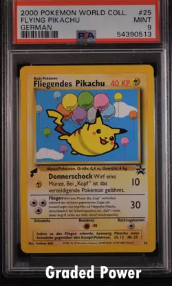 Promo Flying Pikachu GERMAN PSA 9 World Collection Promo #25 Pokemon - Image 1