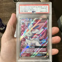 Pokemon Sylveon GX Full Art Guardians Rising 140/145 Ultra Rare Holo PSA 10 - Image 1