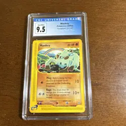 Pokemon 2003 Aquapolis Mankey 92/147 CGC 10 - Image 1