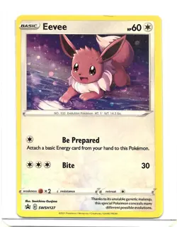 Pokemon TCG Eevee SWSH127 - Sword & Shield Black Star Promo NM - Image 1