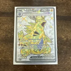 Pokemon Tyranitar ex Ultra Rare SV03: Obsidian Flames 211/197 Holo 340 HP - Image 1