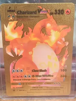 2020 Pokemon TCG Charizard VMAX Gold Foil 020/189 - NM Fan art - Image 1