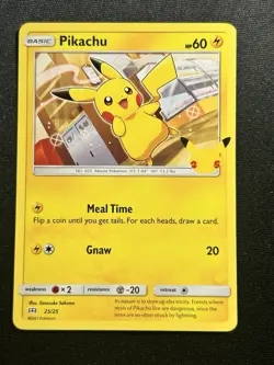 Pikachu 25/25 Non Holo LP Celebrations 25th Anniversary McDonald's Pokemon TCG - Image 1