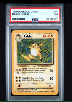 1999 Pokemon #14 Raichu - Holo (PSA 7 NM) - Image 1