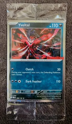 Pokemon TCG Yveltal 88/132 Mega Evolutions GAMESTOP STAMPED Promo SEALED TCG - Image 1