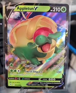 Pokemon Appletun V 026/264 Fusion Strike Ultra Rare Holo Basic 210HP TCG English - Image 1