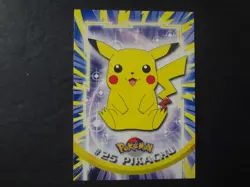 1999 Topps Pokemon #25 Pikachu Red Logo Series 1 TV Animation 4th Printing - Image 1