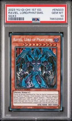 PSA 10 2023 YU-GI-OH! SPEED DUEL GX DUELISTS OF SHADOWS #ENG03 RAVIEL, LORD/PHNT - Image 1