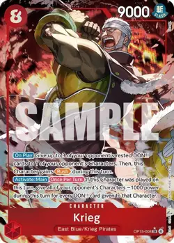 One Piece English - Krieg - Alt Art - OP15-008 - SR - NM - Image 1