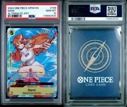 2024 One Piece OPO8 EN #106 NAMI Alternate Art PSA 10 GEM MINT - Image 3