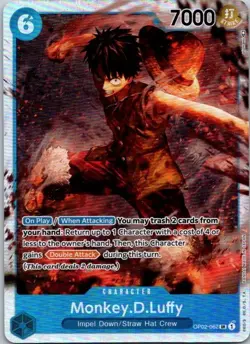 One Piece Monkey. D. Luffy OP02-062 SR Paramount War English NM - Image 1