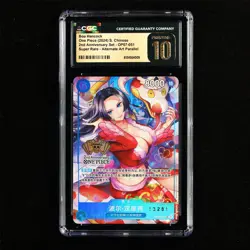 CGC 10 Pristine 2024 One Piece 2nd CHN Boa Hancock OP07-051 SR (Alt Art) 13281 - Image 1