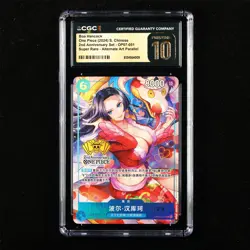 CGC 10 Pristine 2024 One Piece 2nd CHN Boa Hancock OP07-051 SR (Alt Art) 13281 - Image 2