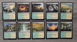 MTG Magic Set of 10 Selesnya Dual Lands Commander Deck Staples Green White Mana - Image 1