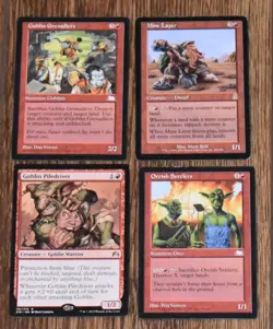 MTG 4x Red Rare Goblin Grenadiers & Piledriver Dwarf Mine Layer, Orcish Settlers - Image 1