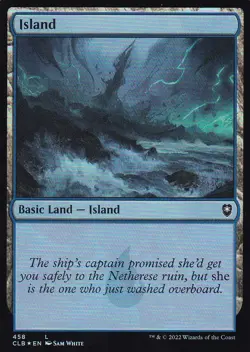 MTG Commander Legends D&D - Island - CLB 458 - FOIL - Image 2