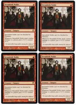 Stromkirk Noble x4 4x 2011 Innistrad PLAYSET MTG Red Rare Creature NM AZ1 - Image 1