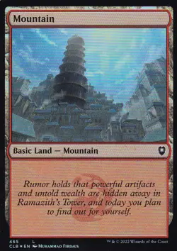 MTG Commander Legends D&D - Mountain - CLB 465 - FOIL - Image 2