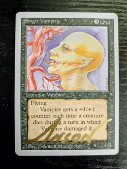 MTG REVISED Sengir Vampire SIGNED IN GOLD BY ANSON MADDOCKS - Image 1