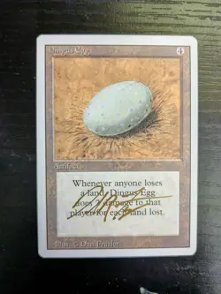 MTG REVISED Dingus Egg SIGNED IN GOLD BY DAN FRAZIER - Image 1