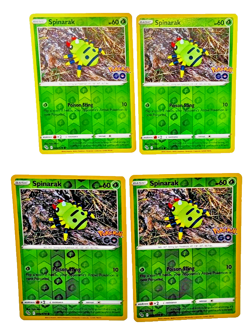 Spinarak 006/078- Pokemon GO Reverse Holo 2022 TCG Pokemon 4 Card Lot LP/NM - Image 1