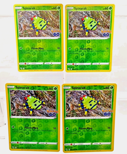 Spinarak 006/078- Pokemon GO Reverse Holo 2022 TCG Pokemon 4 Card Lot LP/NM - Image 5