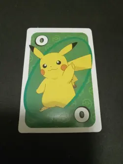 Pikachu Green #0 Pokemon Mattel Japanese UNO Card - Image 1