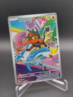 Pokemon First Partner Illustration Collection Alola Region Litten 044 Promo 💎 - Image 1