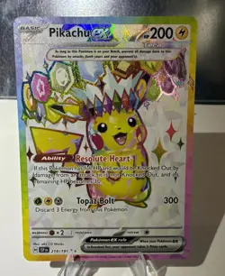 Pokemon TCG Surging Sparks Pikachu EX 219/191 Full Art Ultra Rare - Image 1