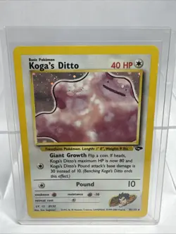 Vintage Pokemon Gym Challenge Koga’s Ditto 10/132 Holo Rare Near Mint- WOTC 2000 - Image 1