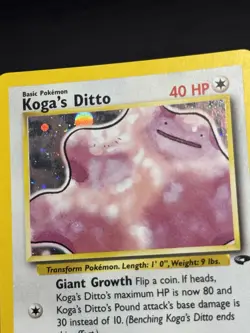 Vintage Pokemon Gym Challenge Koga’s Ditto 10/132 Holo Rare Near Mint- WOTC 2000 - Image 3