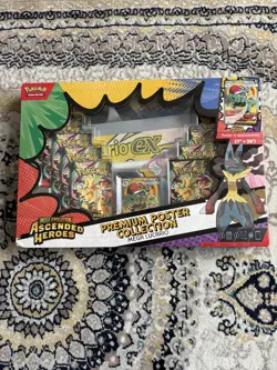 Pokemon Ascended Heroes Premium Poster Collection Mega Lucario EX SEALED - Image 1