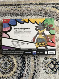 Pokemon Ascended Heroes Premium Poster Collection Mega Lucario EX SEALED - Image 2
