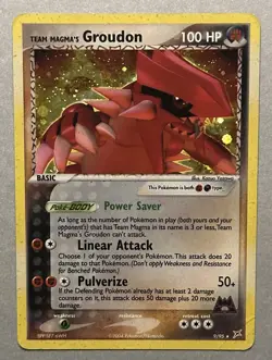 Pokemon TCG Team Magma's Groudon 9/95 Team Magma & Team Aqua Holo 2004 - Image 1