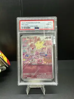 Pokemon TCG Milcery 152/142 Stellar Crown Illustration Rare PSA 10 - Image 1