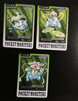 Bulbasaur Ivysaur Venusaur Bandai Carddass Series Pokemon Japanese ~ B89 - Image 1
