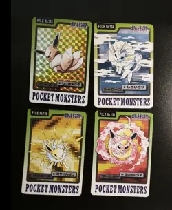 Eevee Vaporeon Jolteon Flareon Prism Bandai Carddass Pokemon Japanese ~ B87 - Image 1