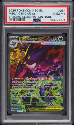 2026 POKEMON ASC EN-ASCENDED HEROES #284 MEGA GENGAR EX PSA 10 - Image 1