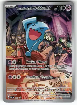 Team Rocket's Wobbuffet 203 Holo Promo Scarlet & Violet Promo Pokemon Holo NM - Image 1
