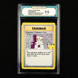 TQG 9.5 Mint+ 1995 Pokemon ENG Imposter Professor Oak #SWSH-CB 73/102 HOLO - Image 1